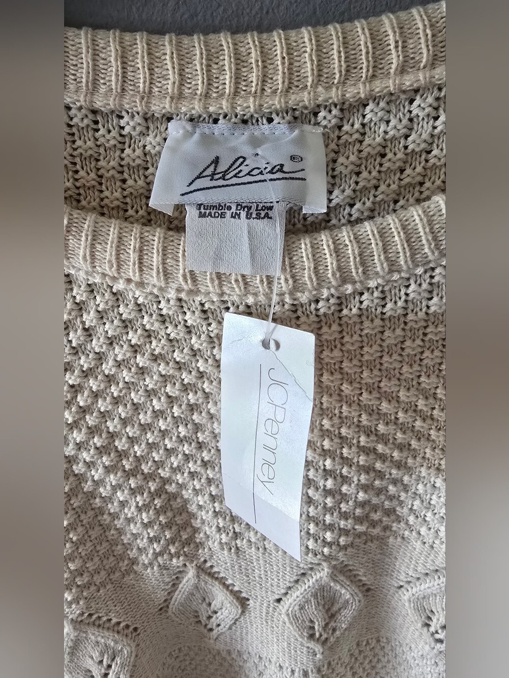 Ultra Rare 80s 90s Alicia Jcpennys Sweater With Tags Size Medium 100 Cotton Made
